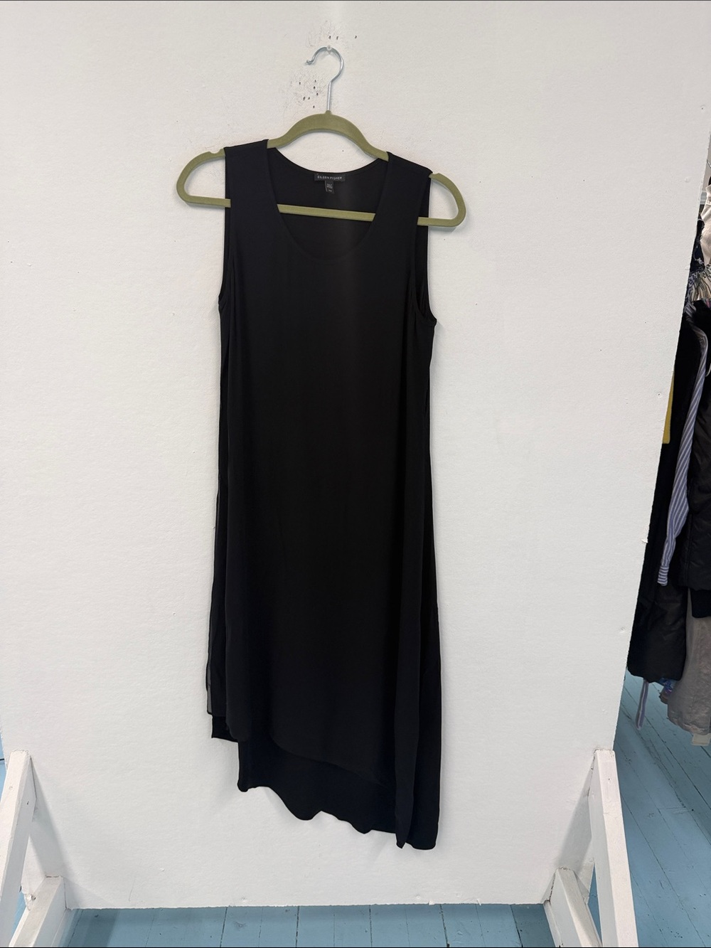 Eileen Fisher Maxi Dress Sheer Overlay Small